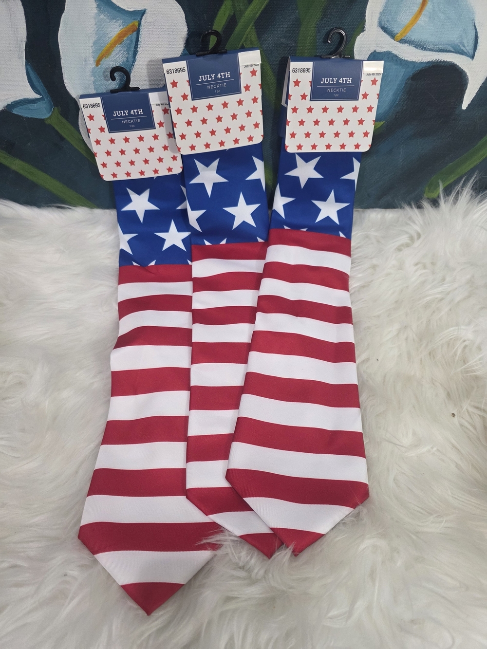 Source Unknown July 4th Necktie - Red, White & Blue Stars and Stripes